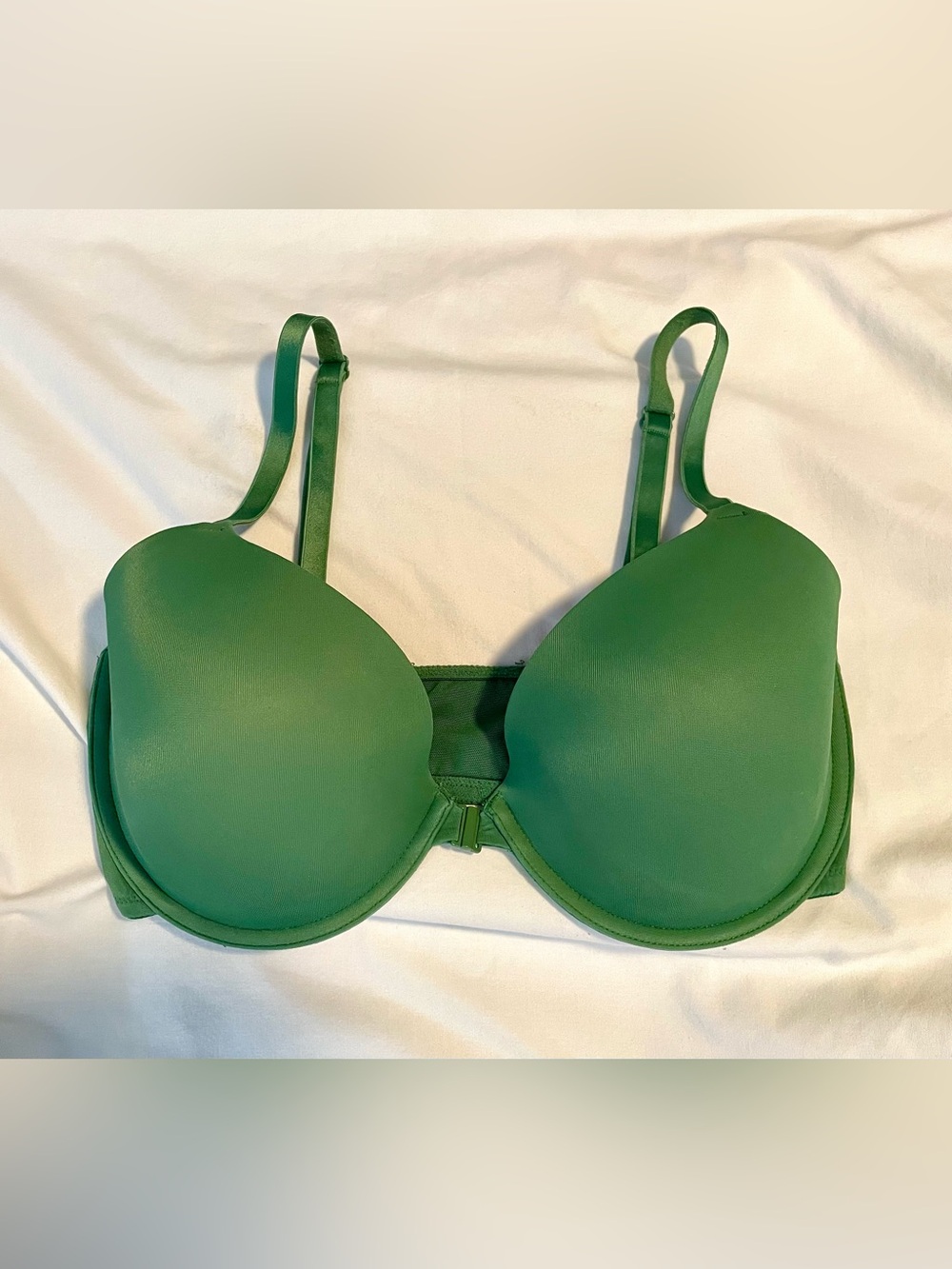 Victoria's Secret/PINK -Wear Everywhere T-Shirt Lightly Lined Bra/ Green-Sz 34DD